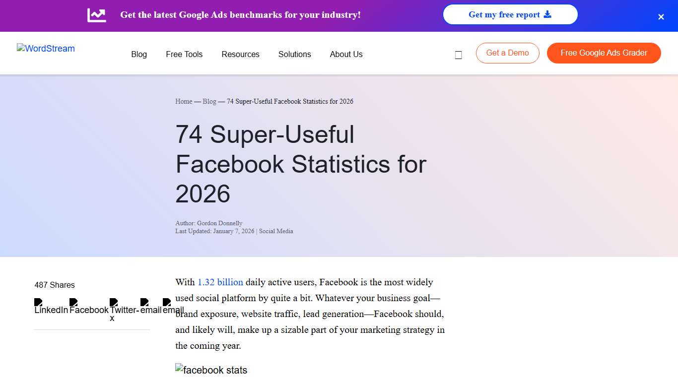 75 Super-Useful Facebook Statistics for 2026